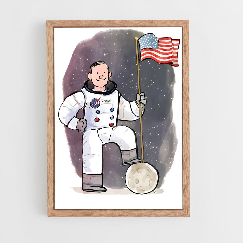 Poster Un Pas Vers L'Infini – affiche Astronautes (vue 4)